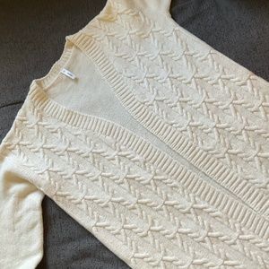 Wishlist size s/m cream cable knit cardigan